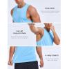 imageMAGCOMSEN Mens Tank Top Sleeveless Muscle Shirts Quick Dry Workout Gym Cut Off Shirt Lightweight Summer Bodybuilding TeeSky Blue
