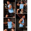 imageMAGCOMSEN Mens Tank Top Sleeveless Muscle Shirts Quick Dry Workout Gym Cut Off Shirt Lightweight Summer Bodybuilding TeeSky Blue