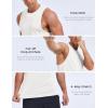 imageMAGCOMSEN Mens Tank Top Sleeveless Muscle Shirts Quick Dry Workout Gym Cut Off Shirt Lightweight Summer Bodybuilding TeeWhite