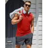 imageMAGCOMSEN Mens Tank Top UPF 50 Sleeveless Shirts Gym Workout Muscle Shirt Cotton Lightweight Cooling Summer Tank Top for Swim Tomato Red 2XL