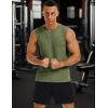 imageMAGCOMSEN Mens Tank Tops Moisture Wicking Workout Quick Dry Athletic Gym Muscle Running Sleeveless ShirtsArmy Green