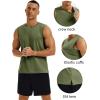 imageMAGCOMSEN Mens Tank Tops Moisture Wicking Workout Quick Dry Athletic Gym Muscle Running Sleeveless ShirtsArmy Green