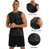 imageMAGCOMSEN Mens Tank Tops Moisture Wicking Workout Quick Dry Athletic Gym Muscle Running Sleeveless ShirtsBlack