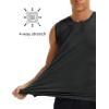 imageMAGCOMSEN Mens Tank Tops Moisture Wicking Workout Quick Dry Athletic Gym Muscle Running Sleeveless ShirtsBlack