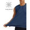 imageMAGCOMSEN Mens Tank Tops Moisture Wicking Workout Quick Dry Athletic Gym Muscle Running Sleeveless ShirtsDark Blue