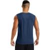 imageMAGCOMSEN Mens Tank Tops Moisture Wicking Workout Quick Dry Athletic Gym Muscle Running Sleeveless ShirtsDark Blue