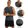 imageMAGCOMSEN Mens Tank Tops Moisture Wicking Workout Quick Dry Athletic Gym Muscle Running Sleeveless ShirtsDark Grey