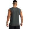 imageMAGCOMSEN Mens Tank Tops Moisture Wicking Workout Quick Dry Athletic Gym Muscle Running Sleeveless ShirtsDark Grey