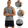 imageMAGCOMSEN Mens Tank Tops Moisture Wicking Workout Quick Dry Athletic Gym Muscle Running Sleeveless ShirtsGrey