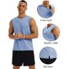 imageMAGCOMSEN Mens Tank Tops Moisture Wicking Workout Quick Dry Athletic Gym Muscle Running Sleeveless ShirtsIndigo