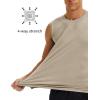 imageMAGCOMSEN Mens Tank Tops Moisture Wicking Workout Quick Dry Athletic Gym Muscle Running Sleeveless ShirtsKhaki