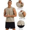 imageMAGCOMSEN Mens Tank Tops Moisture Wicking Workout Quick Dry Athletic Gym Muscle Running Sleeveless ShirtsKhaki
