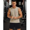imageMAGCOMSEN Mens Tank Tops Moisture Wicking Workout Quick Dry Athletic Gym Muscle Running Sleeveless ShirtsKhaki