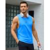 imageMAGCOMSEN Mens Tank Tops Workout Gym Sleeveless Shirts Moisture Wicking Breathable Muscle Shirt Casual Summer TanksAzure Blue