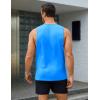 imageMAGCOMSEN Mens Tank Tops Workout Gym Sleeveless Shirts Moisture Wicking Breathable Muscle Shirt Casual Summer TanksAzure Blue