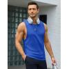 imageMAGCOMSEN Mens Tank Tops Workout Gym Sleeveless Shirts Moisture Wicking Breathable Muscle Shirt Casual Summer TanksBright Blue