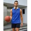 imageMAGCOMSEN Mens Tank Tops Workout Gym Sleeveless Shirts Moisture Wicking Breathable Muscle Shirt Casual Summer TanksBright Blue