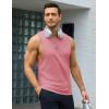 imageMAGCOMSEN Mens Tank Tops Workout Gym Sleeveless Shirts Moisture Wicking Breathable Muscle Shirt Casual Summer TanksGrey Pink