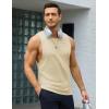 imageMAGCOMSEN Mens Tank Tops Workout Gym Sleeveless Shirts Moisture Wicking Breathable Muscle Shirt Casual Summer TanksLight Apricot