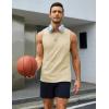 imageMAGCOMSEN Mens Tank Tops Workout Gym Sleeveless Shirts Moisture Wicking Breathable Muscle Shirt Casual Summer TanksLight Apricot