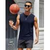 imageMAGCOMSEN Mens Tank Tops Workout Gym Sleeveless Shirts Moisture Wicking Breathable Muscle Shirt Casual Summer TanksNavy