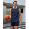 imageMAGCOMSEN Mens Tank Tops Workout Gym Sleeveless Shirts Moisture Wicking Breathable Muscle Shirt Casual Summer TanksNavy Blue