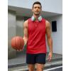imageMAGCOMSEN Mens Tank Tops Workout Gym Sleeveless Shirts Moisture Wicking Breathable Muscle Shirt Casual Summer TanksTomato Red