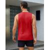 imageMAGCOMSEN Mens Tank Tops Workout Gym Sleeveless Shirts Moisture Wicking Breathable Muscle Shirt Casual Summer TanksTomato Red