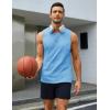imageMAGCOMSEN Mens Tank Tops Workout Gym Sleeveless Shirts Moisture Wicking Breathable Muscle Shirt Casual Summer TanksWater Blue