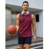 imageMAGCOMSEN Mens Tank Tops Workout Gym Sleeveless Shirts Moisture Wicking Breathable Muscle Shirt Casual Summer TanksWine Red