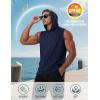 imageMAGCOMSEN Mens UPF 50 Sleeveless Hoodie Sun Protection Cooling Muscle Tank Top for Workout Gym FitnessNavy
