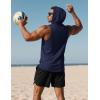 imageMAGCOMSEN Mens UPF 50 Sleeveless Hoodie Sun Protection Cooling Muscle Tank Top for Workout Gym FitnessNavy
