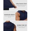 imageMAGCOMSEN Mens UPF 50 Sleeveless Hoodie Sun Protection Cooling Muscle Tank Top for Workout Gym FitnessNavy