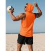 imageMAGCOMSEN Mens UPF 50 Sleeveless Hoodie Sun Protection Cooling Muscle Tank Top for Workout Gym FitnessOrange