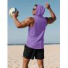 imageMAGCOMSEN Mens UPF 50 Sleeveless Hoodie Sun Protection Cooling Muscle Tank Top for Workout Gym FitnessPurple
