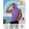 imageMAGCOMSEN Mens UPF 50 Sleeveless Hoodie Sun Protection Cooling Muscle Tank Top for Workout Gym FitnessPurple