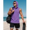 imageMAGCOMSEN Mens UPF 50 Sleeveless Hoodie Sun Protection Cooling Muscle Tank Top for Workout Gym FitnessPurple