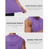 imageMAGCOMSEN Mens UPF 50 Sleeveless Hoodie Sun Protection Cooling Muscle Tank Top for Workout Gym FitnessPurple