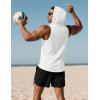 imageMAGCOMSEN Mens UPF 50 Sleeveless Hoodie Sun Protection Cooling Muscle Tank Top for Workout Gym FitnessWhite