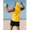 imageMAGCOMSEN Mens UPF 50 Sleeveless Hoodie Sun Protection Cooling Muscle Tank Top for Workout Gym FitnessYellow