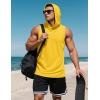 imageMAGCOMSEN Mens UPF 50 Sleeveless Hoodie Sun Protection Cooling Muscle Tank Top for Workout Gym FitnessYellow