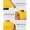 imageMAGCOMSEN Mens UPF 50 Sleeveless Hoodie Sun Protection Cooling Muscle Tank Top for Workout Gym FitnessYellow