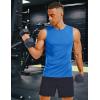 imageMAGCOMSEN Mens UPF 50 Sleeveless Shirts Quick Dry UV Protection Muscle Athletic Tank Top for Workout Swim Running GymAzure