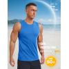 imageMAGCOMSEN Mens UPF 50 Sleeveless Shirts Quick Dry UV Protection Muscle Athletic Tank Top for Workout Swim Running GymAzure
