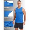 imageMAGCOMSEN Mens UPF 50 Sleeveless Shirts Quick Dry UV Protection Muscle Athletic Tank Top for Workout Swim Running GymAzure