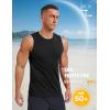 imageMAGCOMSEN Mens UPF 50 Sleeveless Shirts Quick Dry UV Protection Muscle Athletic Tank Top for Workout Swim Running GymBlack
