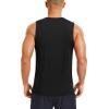 imageMAGCOMSEN Mens UPF 50 Sleeveless Shirts Quick Dry UV Protection Muscle Athletic Tank Top for Workout Swim Running GymBlack