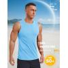 imageMAGCOMSEN Mens UPF 50 Sleeveless Shirts Quick Dry UV Protection Muscle Athletic Tank Top for Workout Swim Running GymBlue