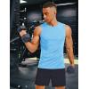 imageMAGCOMSEN Mens UPF 50 Sleeveless Shirts Quick Dry UV Protection Muscle Athletic Tank Top for Workout Swim Running GymBlue