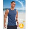imageMAGCOMSEN Mens UPF 50 Sleeveless Shirts Quick Dry UV Protection Muscle Athletic Tank Top for Workout Swim Running GymBluegrey